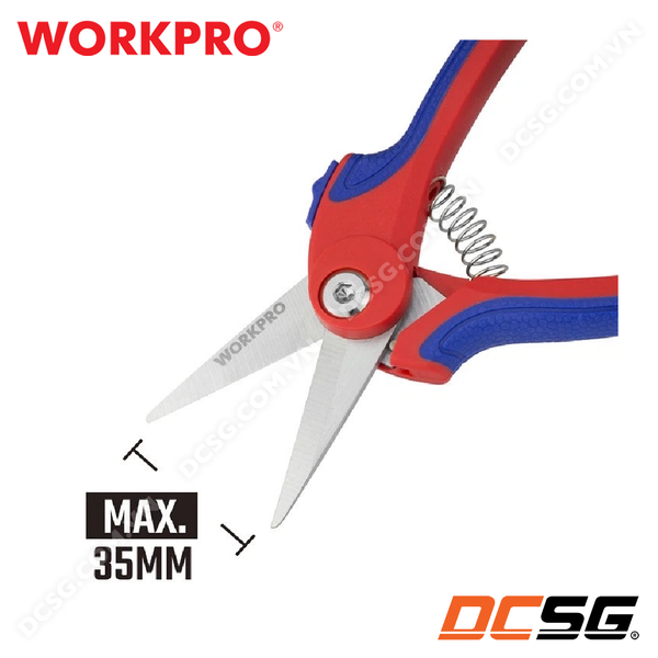 Kéo cắt cành, cắt hoa 7.5 inch-190mm WORKPRO WP332002