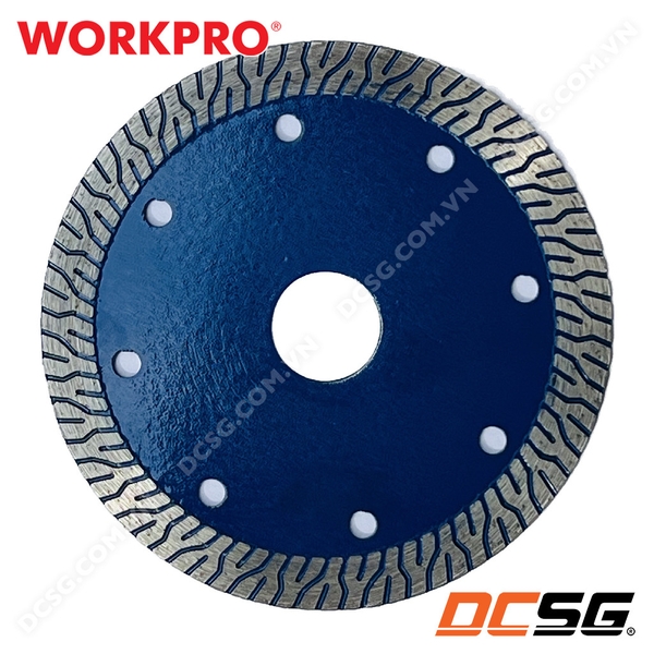 Lưỡi cưa đĩa cắt kim cương Turbo, răng chữ Y siêu mỏng 105x20x10mm Workpro WP405068