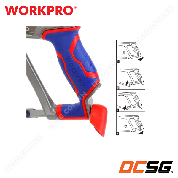 Khung cưa sắt cầm tay thân hợp kim nhôm cao cấp WORKPRO WP215027