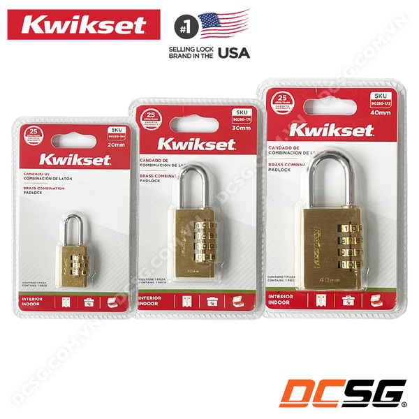 Ổ khóa số chất liệu Đồng thau nguyên khối Kwikset (Mỹ)