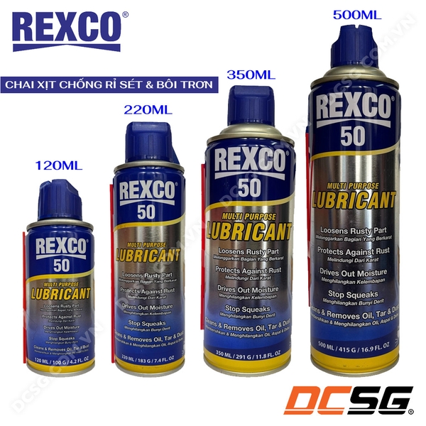 Chai xịt chống rỉ sét và bôi trơn đa năng REXCO 50