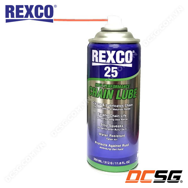 Chai xịt bôi trơn xích hiệu suất cao REXCO 25 CHAIN LUBE