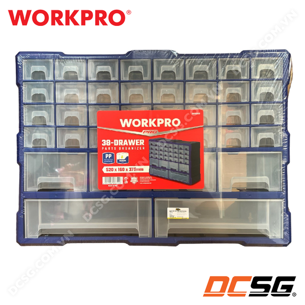 Hộp đựng đồ nghề 38 ngăn bằng nhựa PP cao cấp WORKPRO WP283009