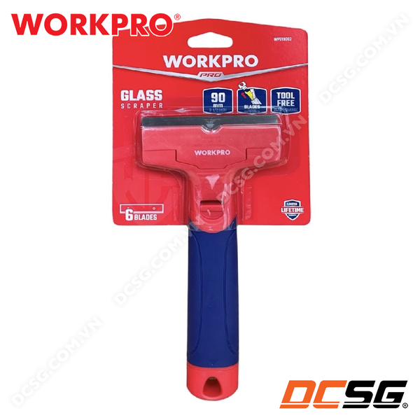 Cây sủi sàn, kính chuyên dụng bản 90mm kèm 6 lưỡi dao WORKPRO WP219002