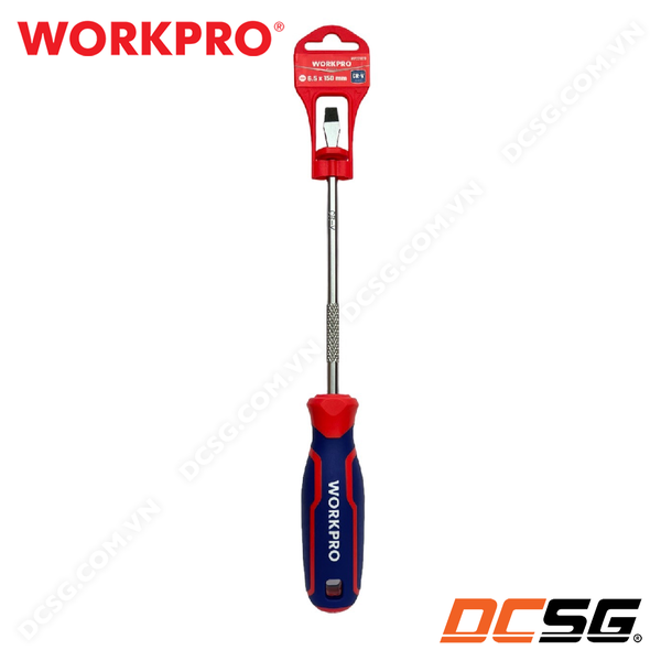 Tua vít đầu dẹt 6.5mm bằng thép hợp kim CR-V Workpro