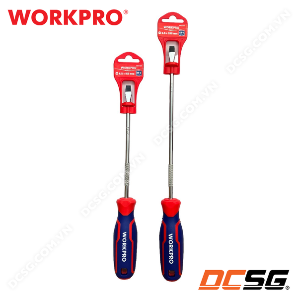 Tua vít đầu dẹt 6.5mm bằng thép hợp kim CR-V Workpro