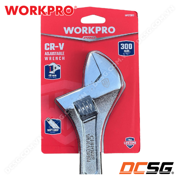 Mỏ lết bằng thép CR-V cán bọc nhựa Workpro