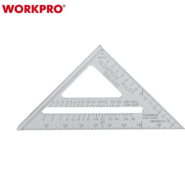 Thước đo góc vuông hình tam giác 180mm Workpro WP264007