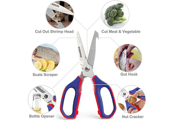 Kéo bếp đa năng, kích thước 215mm (8-1/2 inches) Workpro WP214005