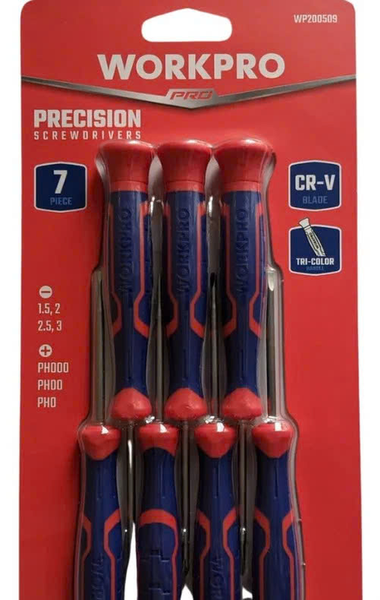 Bộ tua vít 7 cái đầu hình sao, thép hợp kim CR-V Workpro WP200510