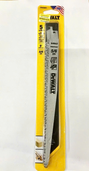 Lưỡi cưa kiếm cắt gỗ 9 inch - 229mm DEWALT DWAR596P5