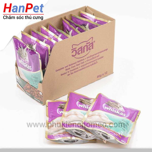 SP863 - Thức ăn mèo vị cá thu, cá ngừ Gói 85g (hanpet 4711468) hết hàng