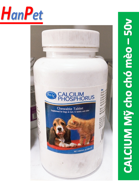 HP- CANXI CHẮC XƯƠNG CHÓ MÈO CALCIUM PHOSPHORUS - Mỹ ( 312) - viên chắc xương cho chó mèo