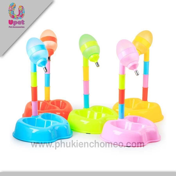 SP1347 - Bát uống nước tự động - quả táo 7 sắc (hanpet 4711493) bát uống chó mèo kèm cột bình cấp nước
