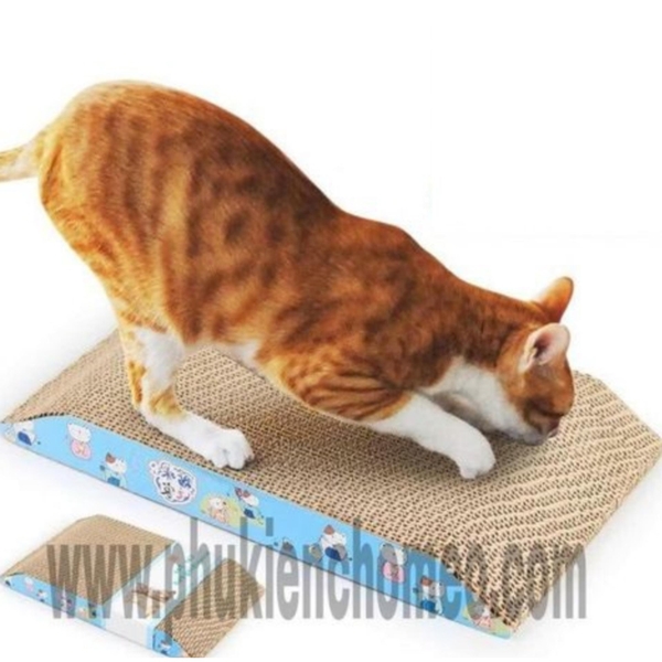 SP1492 - Cào móng hình chữ nhật vát 2 đầu 36*22*4cm (hanpet 4711396) bàn cào móng cho mèo (hanpet 4711396)