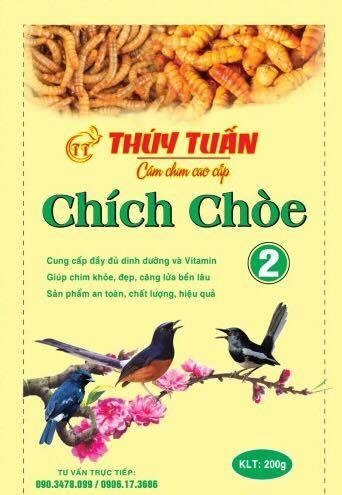 HP- (Combo 5 gói) Cám chim - Thức ăn chim chích chòe THÚY TUẤN  SỐ 2 mỗi GÓI 200gr (hanpet 222b) - cám dành cho chim cảnh-HP10401TC