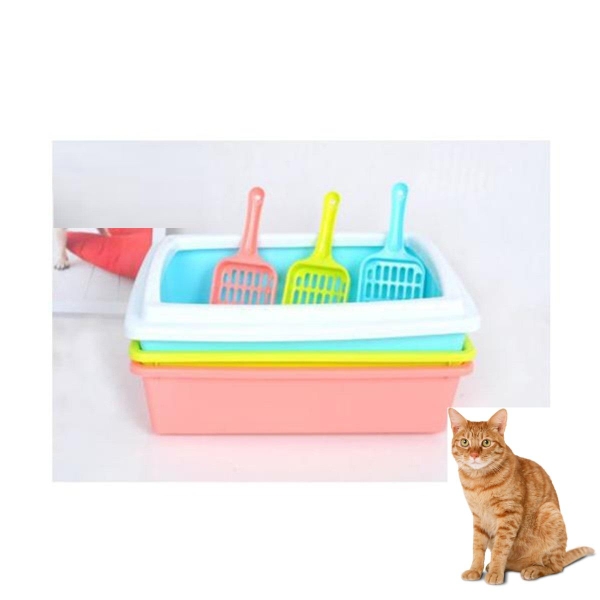 HP -Khay đựng cát vệ sinh cho mèo có xẻng xúc cát size lớn Hình chữ nhật