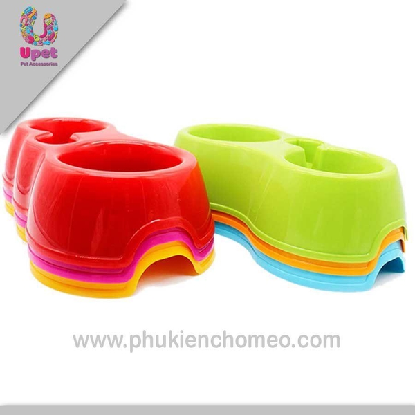 SP144 - Bát nhựa đôi tự động (hanpet 4711756) bát ăn/ uống chó mèo tự động có gen vặn chai