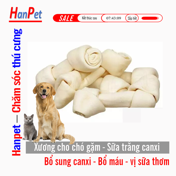 Hanpet.HP miễn ship99k-Bộ 6 Xương xoắn sữa cho chó dưới 5kg (hanpet 368)-HP10331TC