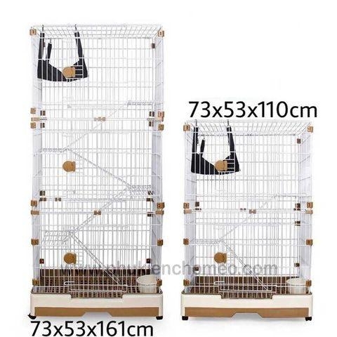 SP1408 - Lồng mèo 4 tầng 73_53_161 (4 bánh) ( BP241 ) chuồng nuôi mèo 4 cấp (hanpet 4711384)