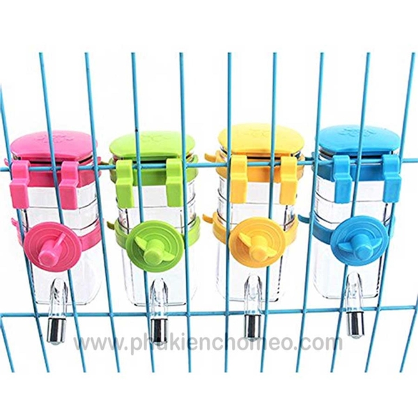 SP168 - Bình treo chuồng sản phẩm mới (hanpet 4711685) bình cấp nước chó mèo tự động