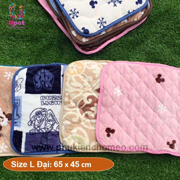 HP>129k  - Thảm nhung 4 Size - Thảm nằm chó mèo - mền đắp chó mèo / chăn chó mèo mùa thu đông màu ngẫu nhiên