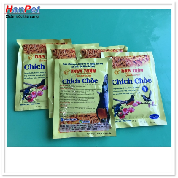 5 gói Cám chim - thức ăn chim chích choè - 5 gói x 100gr (hanpet 222b) - cám dành cho chim cảnh