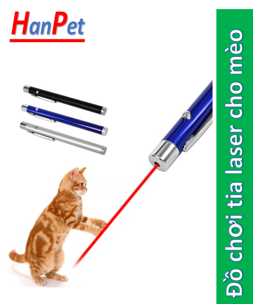 HP- Đồ chơi tia laser cho mèo (kèm pin) dạng bút laze phát tia hồng ngoại đèn led cho chó và mèo đùa nghịch