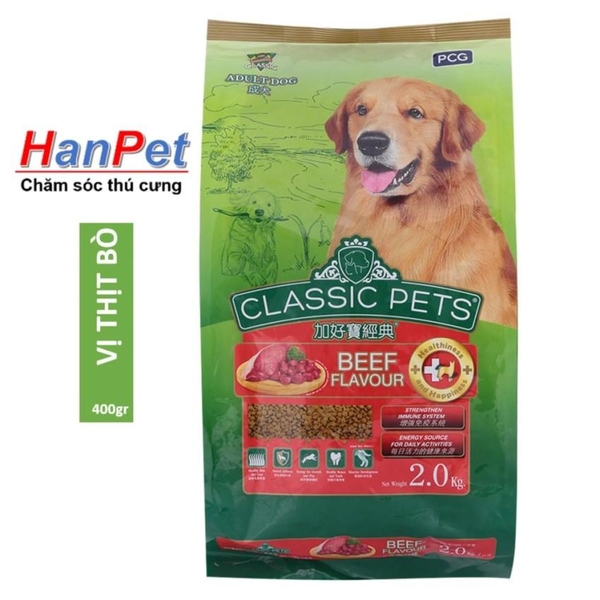 HP -(COMBO 10 gói mỗi gói 400gr) Thức ăn cho chó CLASSIC PETS (thức ăn khô cho mọi loại chó trên 10kg) HP10291TC thức ăn hạt cho chó