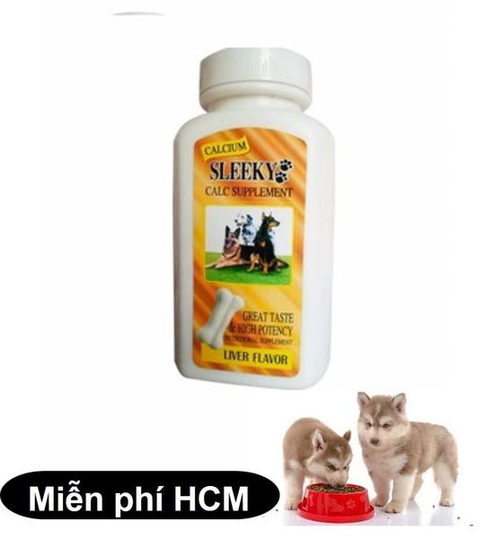 HP-CANXI CHẮC XƯƠNG CHÓ MÈO Canxi Sleeky Vị thịt Bò Cho Chó giúp khỏe mạnh chắc xương