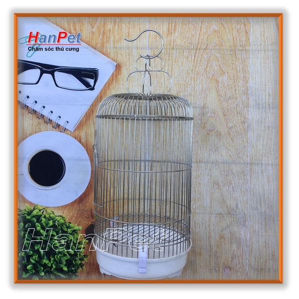 Lồng chim cảnh (đủ size) Chất liệu 100% inox không gỉ sét (Hanpet long chim inox) tặng áo lồng và máng ăn/uống cho chim cảnh - Chuồng chim / Lồng chòe / lồng khướu / lồng chim cảnh / lồng chim khuyên / lồng choè đất / lồng mi