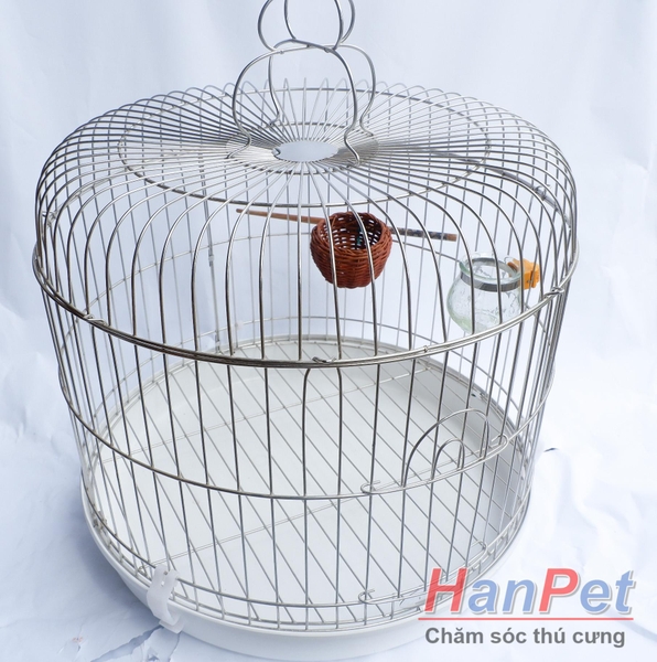 Lồng chim cảnh (đủ size) Chất liệu 100% inox không gỉ sét (Hanpet long chim inox) tặng áo lồng và máng ăn/uống cho chim cảnh - Chuồng chim / Lồng chòe / lồng khướu / lồng chim cảnh / lồng chim khuyên / lồng choè đất / lồng mi