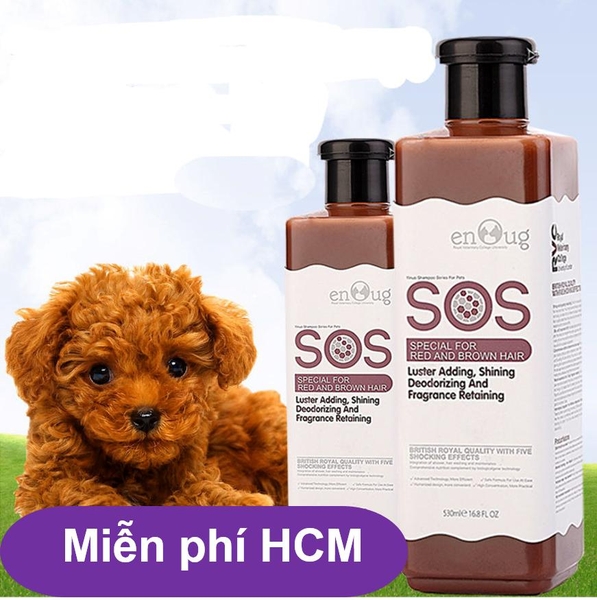 HP-Sữa Tắm SOS (Nâu đỏ)- 530ml - cho các loại chó mèo màu nâu đỏ vàng - dầu gội đầu chó /  sữa tắm mèo / dầu tắm chó mèo /vệ sinh chó - HP2111012