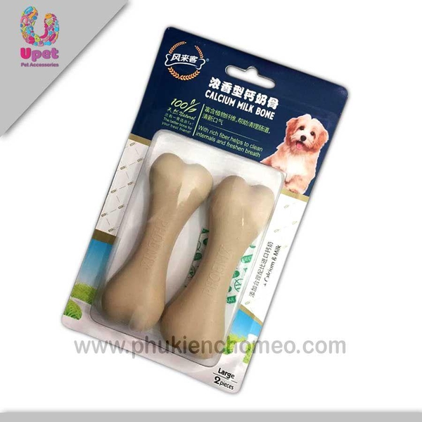 SP1156 - Gnawlers 4" xương sữa canxi 2c-1 túi (hanpet 4711584) đồ ăn vặt cho chó