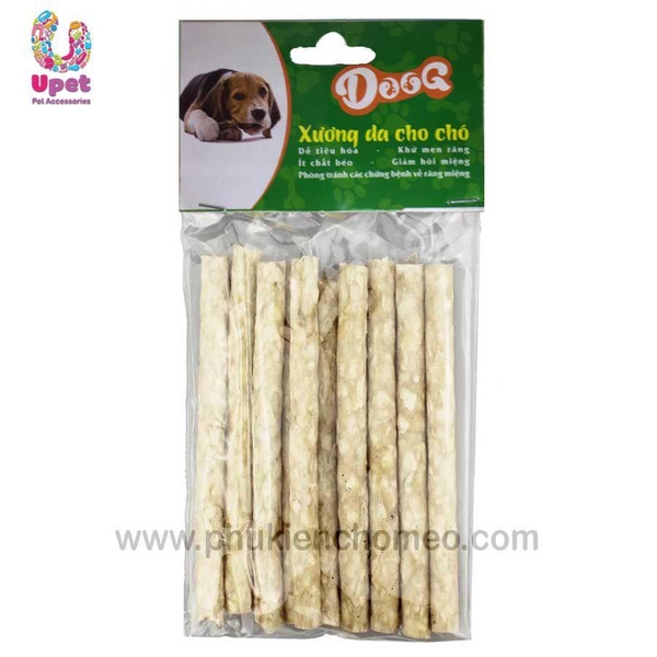 SP1444 - Xương Doog que tròn mầu nâu 5" (10 cái/túi) (hanpet 4711426) đồ ăn cho chó