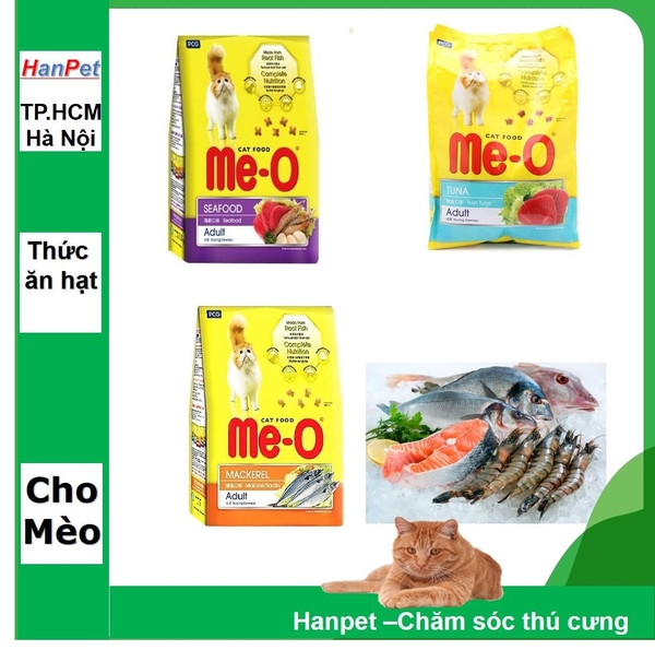 HCM-Thức ăn viên cho mèo lớn  Me-O gói 350gr (hanpet 201)-HP10381TC (Chọn 3 vị)