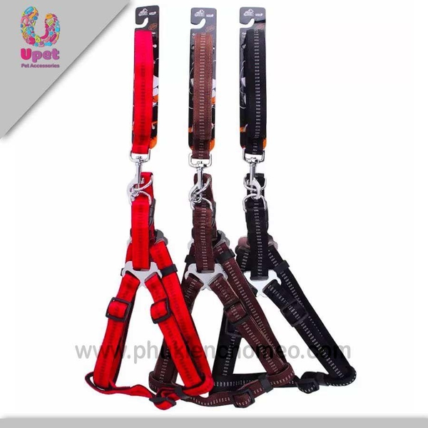 SP368 - Dây dắt chó hình yên ngựa Largura Panda Size S: Chiều rộng 1.5cm Chiều dài 120cm, vòng ngực 30-50cm (chó 2-6.5kg)(hanpet 4711874)