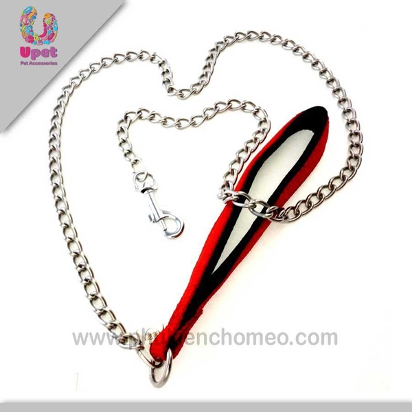 SP356 - Dây xích chó cầm tay đệm size tiểu (dài 1m, bản 2 cm) (hanpet 4711880)