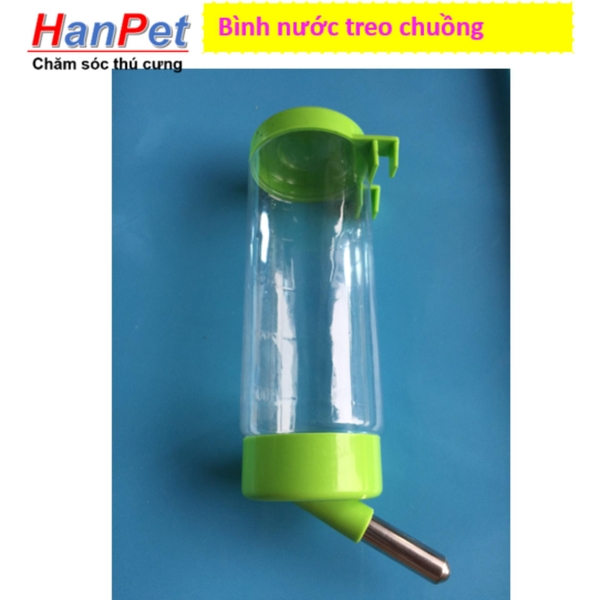 Bình uống nước tự động treo chuồng thú cưng (loại 450ml) hanpet 380