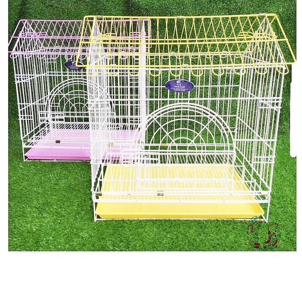 Chuồng chó mèo sơn tĩnh điện dạng lồng chó mèo hình ngôi nhà có cửa vòm -Size Đại (L) - phù hợp cho chó mèo dưới 10kg (75x45cm cao 73cm) hanpet NgoinhaL