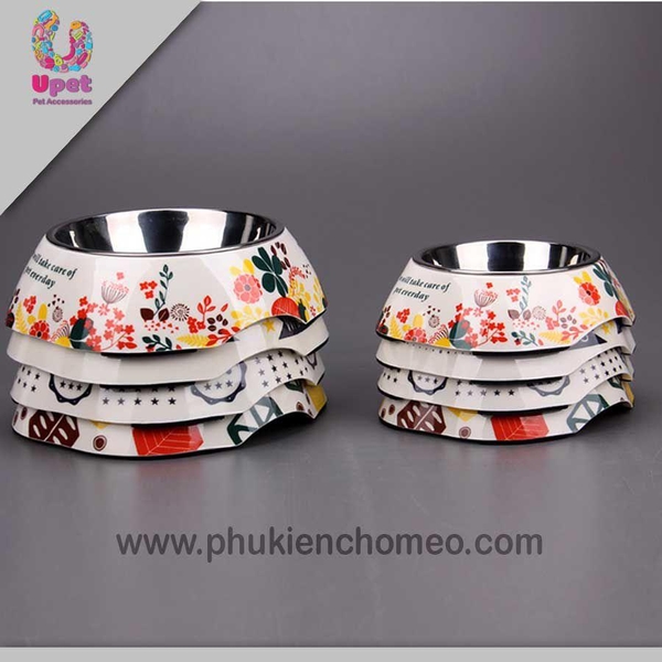 SP1240 - bát ăn cho chó mèo bobo 3135 (bát ăn 2 lòng chống trơn trượt dành cho thú cưng) (hanpet 4711879)