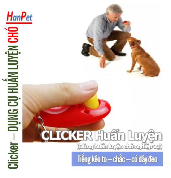 HP- Clicker còi nhựa nút bấm huấn luyện chó (Loại tốt) Cho chó làm quen với clicker rất đơn giản