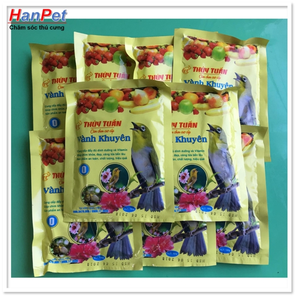 Cám chim - thức ăn chim VÀNH KHUYÊN- 100gr (hanpet 223) - cám dành cho chim cảnh