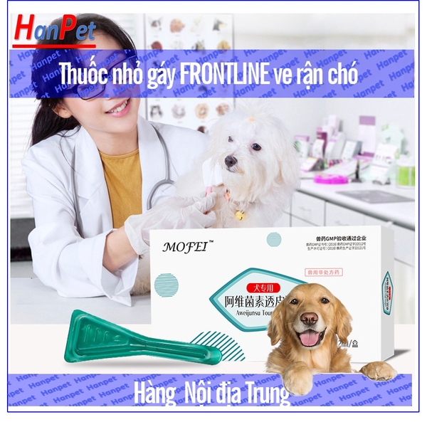 Thuốc Nhỏ gáy trị ve rận FRONTLINE FLUS (Nội địa) Thuốc trị ghẻ chó mèo, chấy rận trị bệnh demodex dạng nhỏ sống lưng
