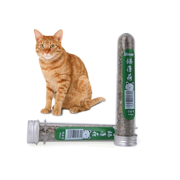 (Mèo Phê lòi)- Cỏ bạc hà thành phẩm bạc hà mèo dạng tuyp- Catnip dùng cho mèo ngửi