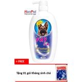 Dầu Tắm chó mèo Fay 5* 800ml (Hanpet 104) - Tặng kèm 1 gói thuốc Phòng Bệnh chó mèo