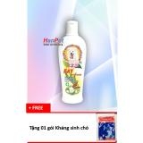 Dầu Tắm và trị ngứa chó - Fay Tinh dầu nghệ - Hanpet 105- Tặng kèm thuốcs phòng bệnh chó mèo