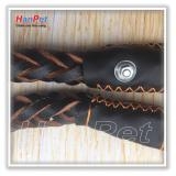 Dây dắt chó lớn bằng da bò tết, dây dắt có trợ lực - size đại -hanpet 610