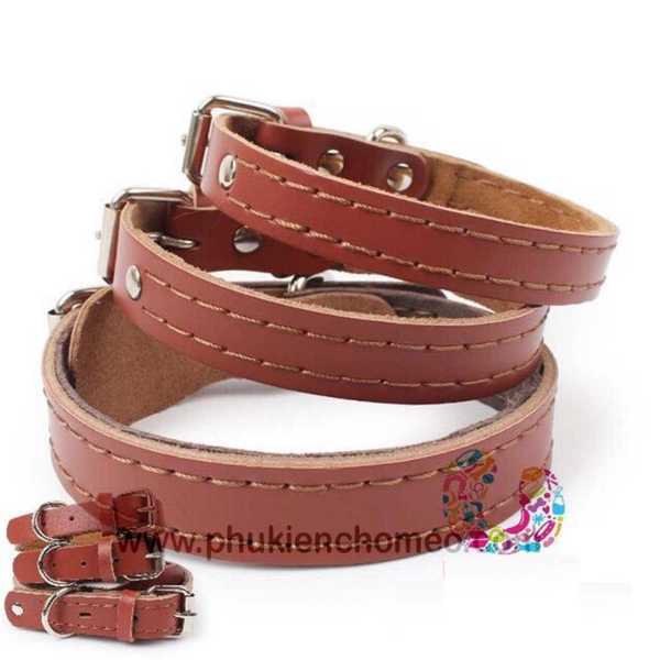 SP733 - Vòng cổ da 2 lớp Vạn Đạt (hanpet 4711597) size 3.0 cho chó mèo 3-7kg