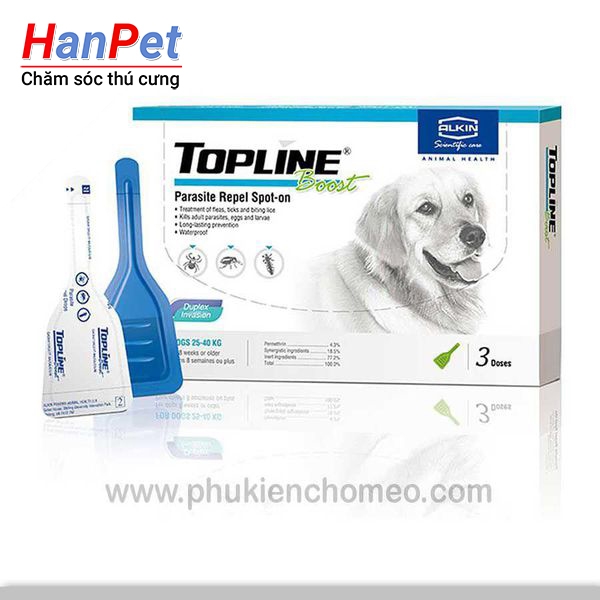 TP003 - Topline nhỏ gáy diệt ký sinh trùng ngoài da - Bọ chét( loại hiệu quả lâu dài) (hanpet 4711651) nhỏ gáy chó mèo